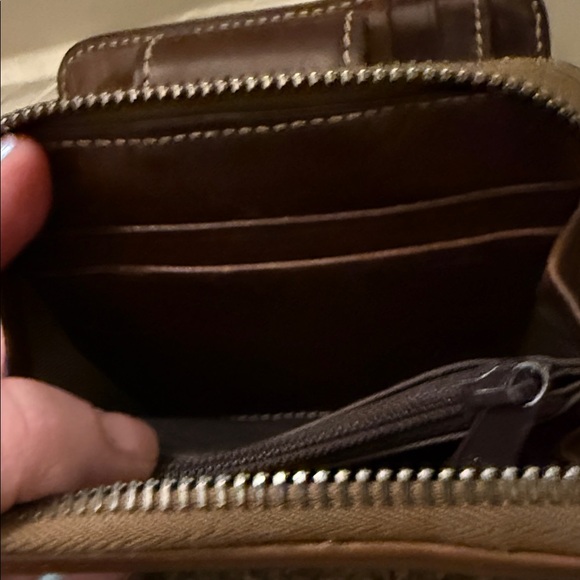 Dooney & Bourke Tan and Brown Leather Wallet - Picture 6 of 7